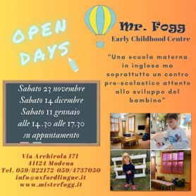 MR FOGG - OPEN DAYS